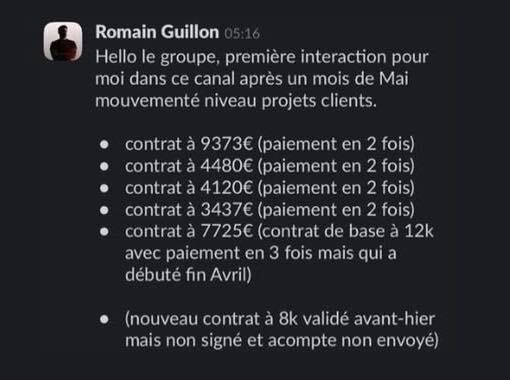 Romain — Plus de 29K€ de contrats signés